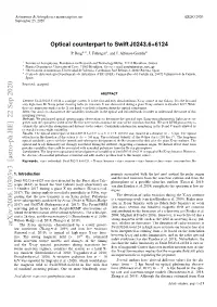 Optical Counterpart to Swift J0243. 6+ 6124