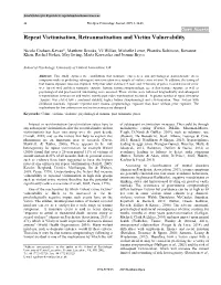 Repeat Victimisation, Retraumatisation and Victim Vulnerability