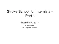 Stroke School for Internists – Part 1