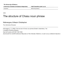 The Structure of Chasu Noun Phrase