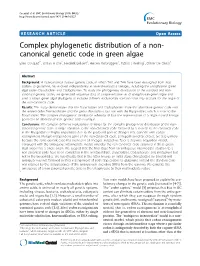 Complex Phylogenetic Distribution of a Non-Canonical Genetic Code In