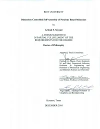 Dimension Controlled Self-Assembly of Perylene Based Molecules