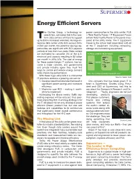 Energy Efficient Servers