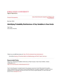 Identifying Probability Distributions of Key Variables in Sow Herds