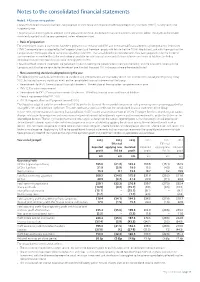 Notes to the Consolidated Financial Statements