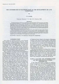 The Contribution of Raymond Dart to the Development of Cave Taphonomy