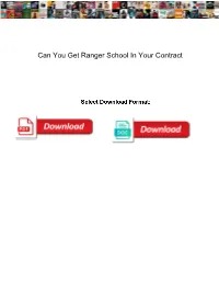 Can You Get Ranger School in Your Contract