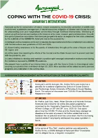 Coping with the Covid-19 Crisis: Aaranyak’S Interventions