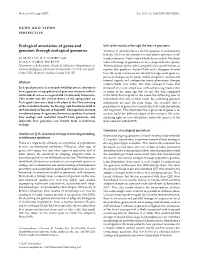 Ecological Annotation of Genes and Genomes Through Ecological Genomics
