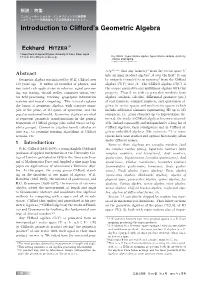 Introduction to Clifford's Geometric Algebra