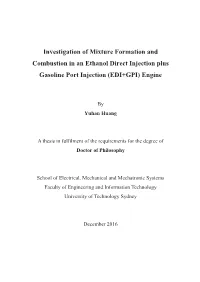 Investigation of Mixture Formation and Combustion in an Ethanol Direct Injection Plus Gasoline Port Injection (EDI+GPI) Engine