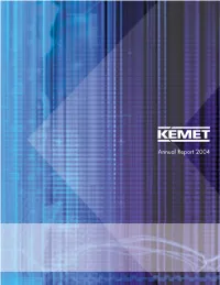 KEMET Electronics Annual Report 2004