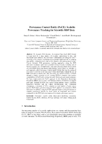 Pace): Scalable Provenance Tracking for Scientific RDF Data