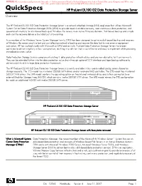 Quickspecs HP Proliant DL100 G2 Data Protection Storage Server Overview