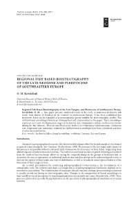 Regional Fish-Based Biostratigraphy of the Late Neogene and Pleistocene of Southeastern Europe