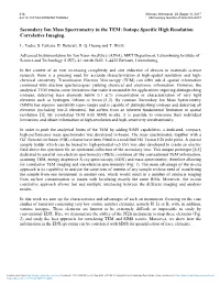 Secondary Ion Mass Spectrometry in the TEM: Isotope Specific High Resolution Correlative Imaging