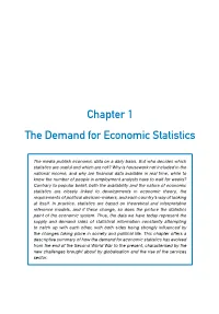 Chapter 1 the Demand for Economic Statistics