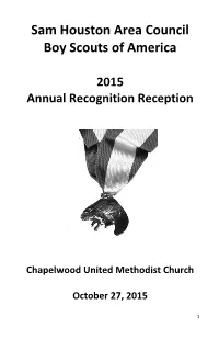 Council Recognition Program 2015