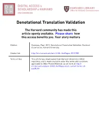 Denotational Translation Validation