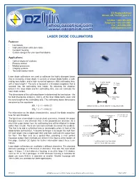 DTS0043 OZ Optics Reserves the Right to Change Any Specifications Without Prior Notice