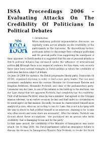 Evaluating Attacks on the Credibility of Politicians in Political Debates