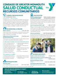 Salud Conductual Recursos Comunitarios