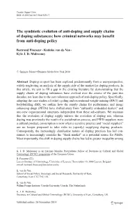 The Symbiotic Evolution of Anti-Doping and Supply Chains of Doping Substances: How Criminal Networks May Benefit from Anti-Doping Policy