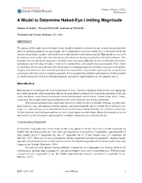 A Model to Determine Naked-Eye Limiting Magnitude