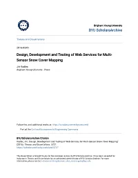 Design, Development and Testing of Web Services for Multi-Sensor Snow Cover Mapping" (2016)