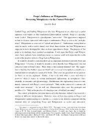 Frege's Influence on Wittgenstein: Reversing Metaphysics Via the Context Principle*