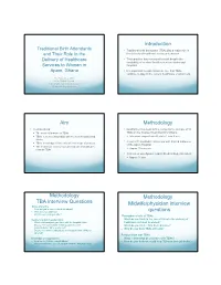 Introduction Aim Methodology Methodology TBA Interview
