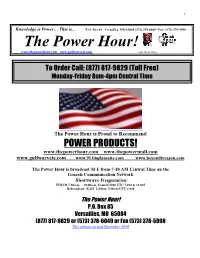 Knowledge Is Power… This Is… P.O