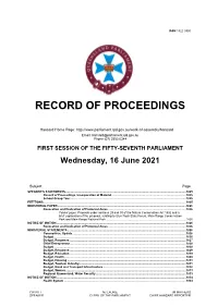 Record of Proceedings