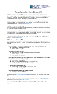 Removal of Hamilton Health Sciences Atms