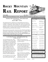 Rocky Mountain Rail Report June 2006 No