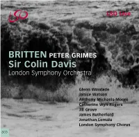 BRITTEN PETER GRIMES Sir Colin Davis