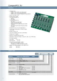 Compactpci 3U FEATURES