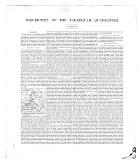 Description of the Tahlequah Quadrangle