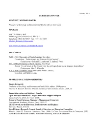 October 2016 CURRICULUM VITAE KENNEDY​, ​MICHAEL