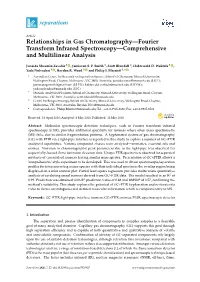 Relationships in Gas Chromatography—Fourier Transform Infrared Spectroscopy—Comprehensive and Multilinear Analysis
