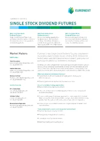 Single Stock Dividend Futures