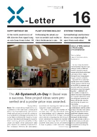 Systemsx.Ch Newsletter 16 Eng.Indd