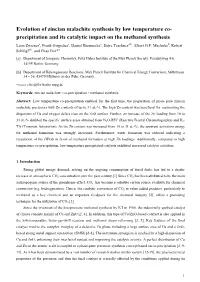 Evolution of Zincian Malachite Synthesis by Low Temperature Co