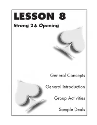 LESSON 8 Strong 2 Opening