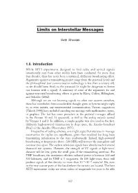 Limits on Interstellar Messages