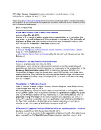 NYU Data Science Community Features Journalism, Research Papers, Events, Tools/Software, and Jobs for May 27, 2016