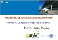 Semantic Web Rule Engine