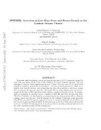 SPITZER: Accretion in Low Mass Stars and Brown Dwarfs in the Lambda