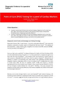 Testing for a Panel of Cardiac Markers Horizon Scan Report 0033 January 2014