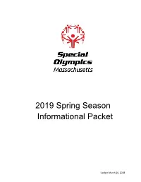 2019 Spring Season Informational Packet